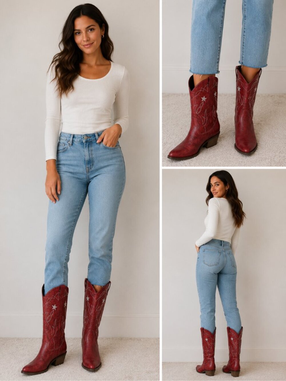Cowgirl boots red 39 euro size